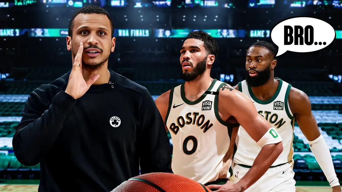 Celtics' Joe Mazzulla, Jayson Tatum and Jaylen Brown