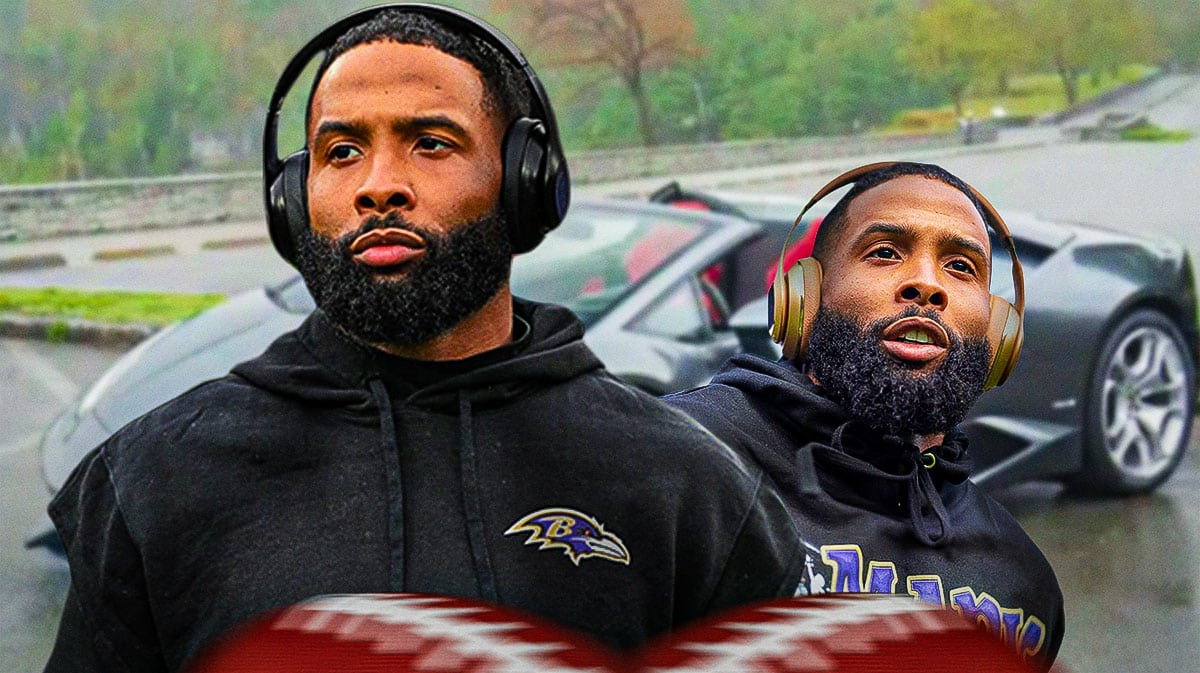 Odell Beckham Jr. in front of a car from his collection.