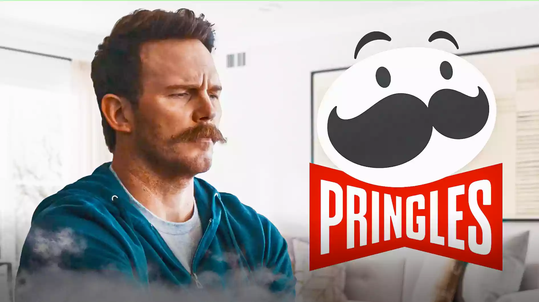 Chris Pratt dons mustache in hilarious Pringles Super Bowl ad
