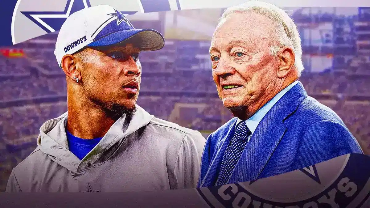 Cowboys quarterback Trey Lance, owner Jerry Jones