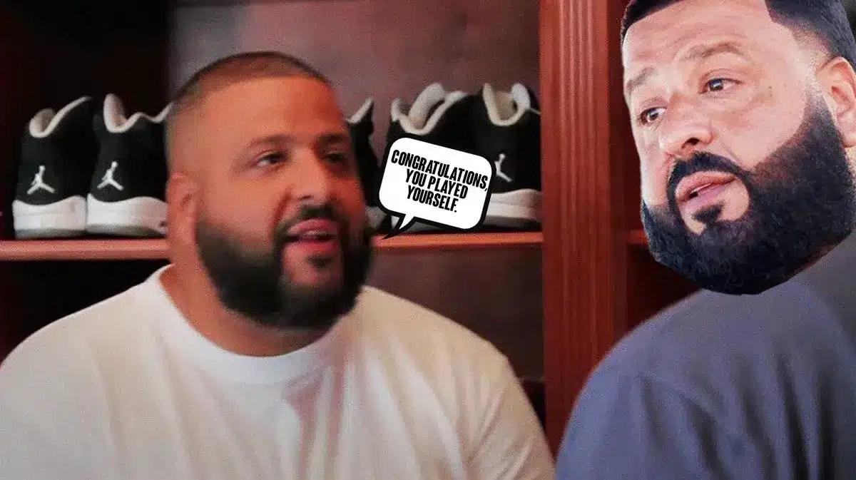 DJ Khaled talking to another DJ Khaled so basicall just make the guy on the right DJ Khaled