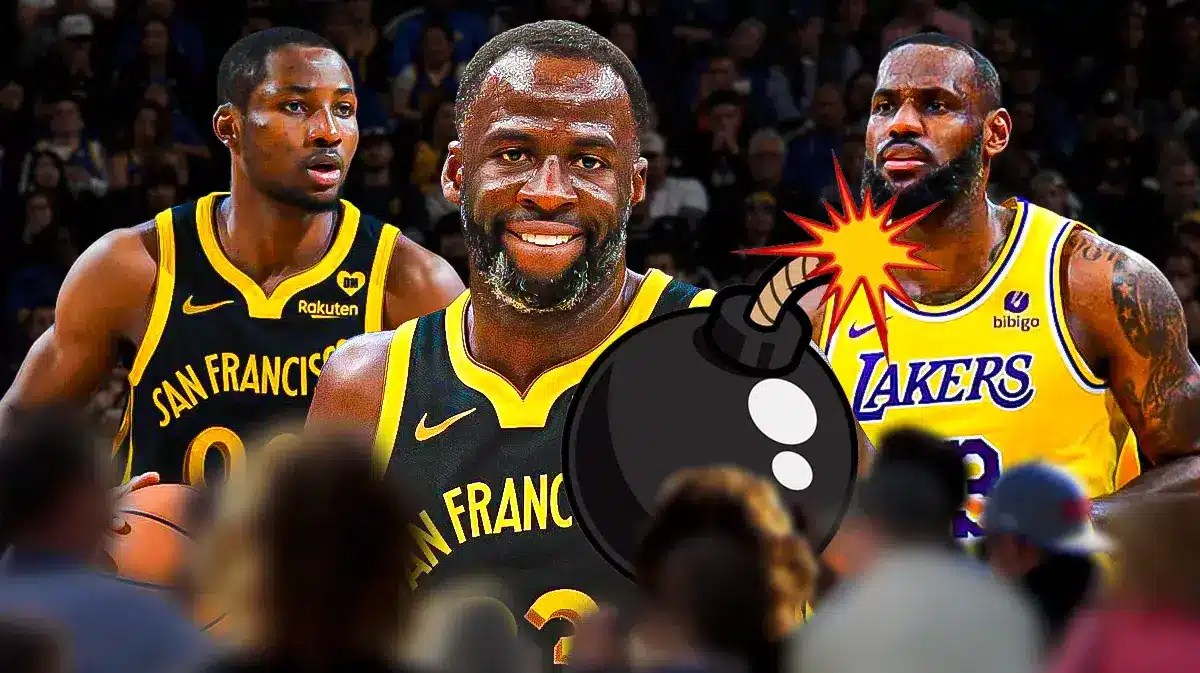 Draymond Green, Jonathan Kuminga, and LeBron James