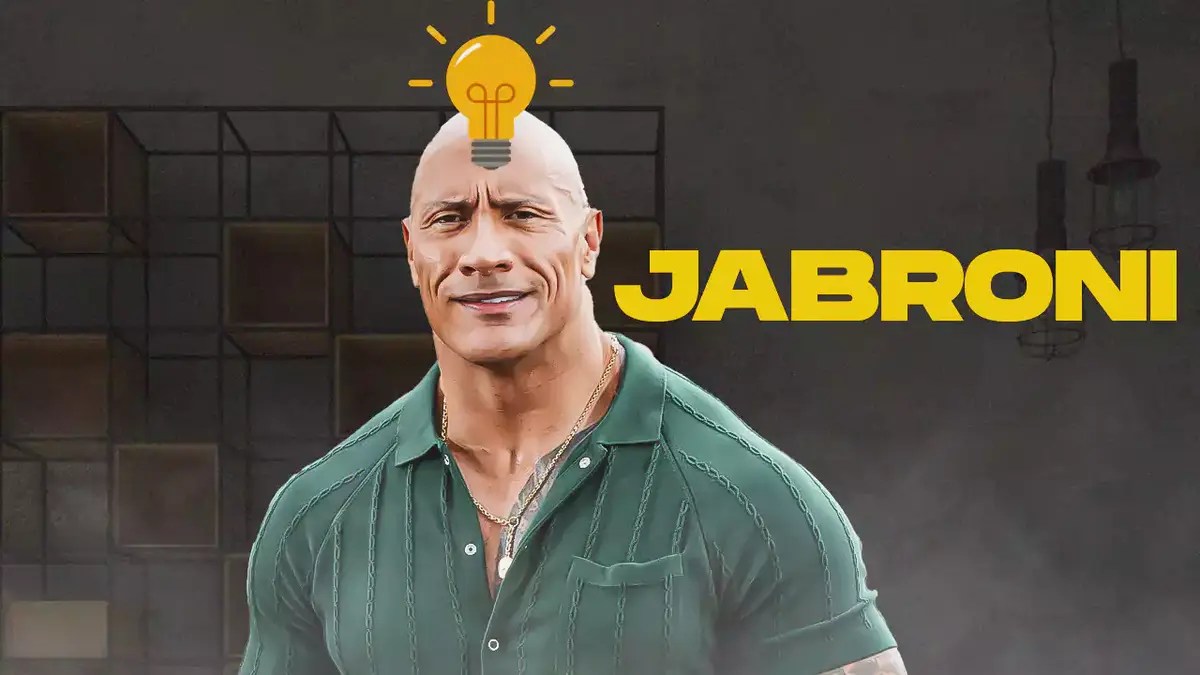 Dwayne Johnson, lightbulb over his head, JABRONI