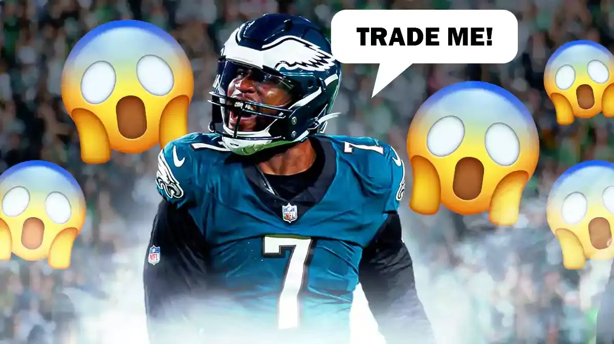 Eagles' Haason Reddick saying "trade me"