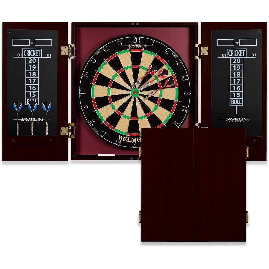 EastPoint Sports Bristle Dartboard and Cabinet Set on a white background.