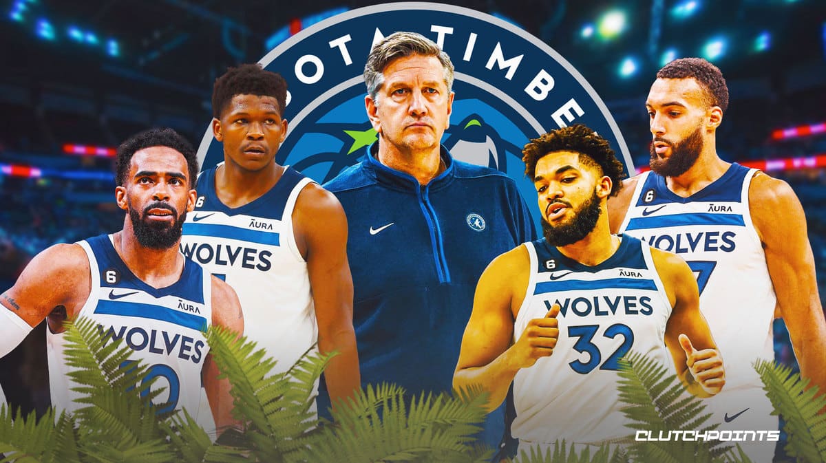 Chris Finch and whole Timberwolves roster looking serious