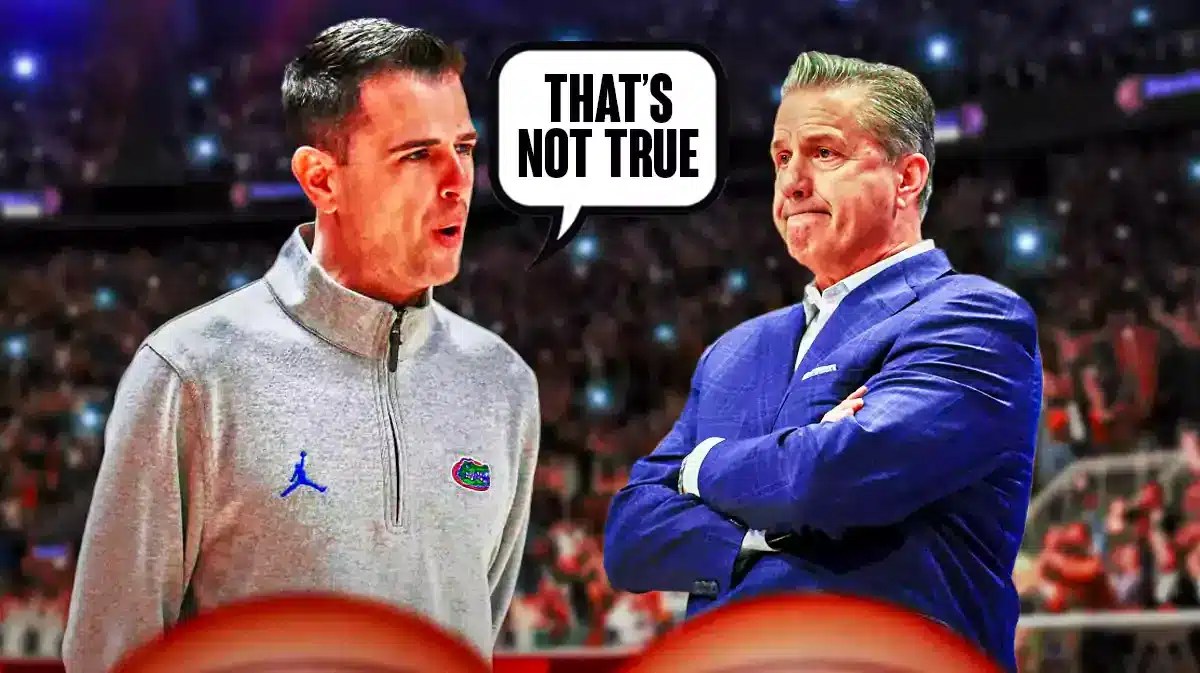 Todd Golden saying “That’s not true” to John Calipari