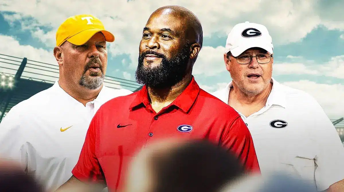 Georgia State football Dell McGee, Jim Chaney and Kevin Sherrer.