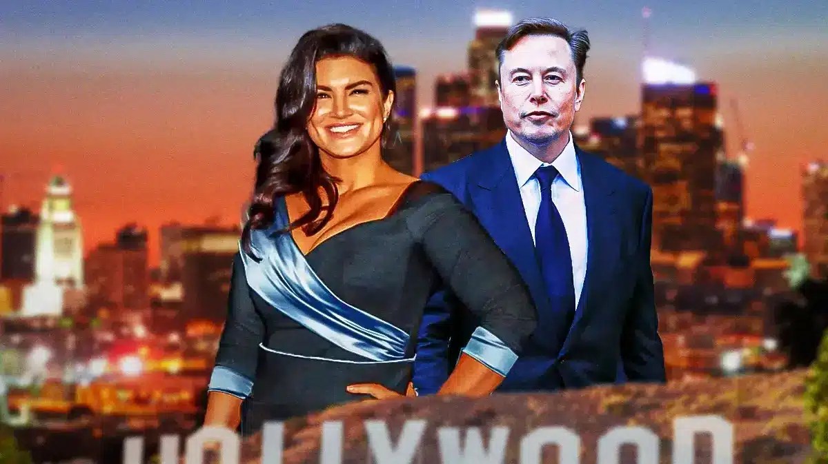 Gina Carano with Elon Musk.
