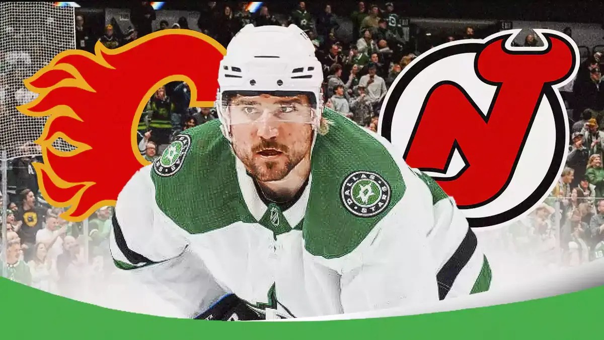 Chris Tanev being traded to the Stars in a deal with the Flames and Devils.