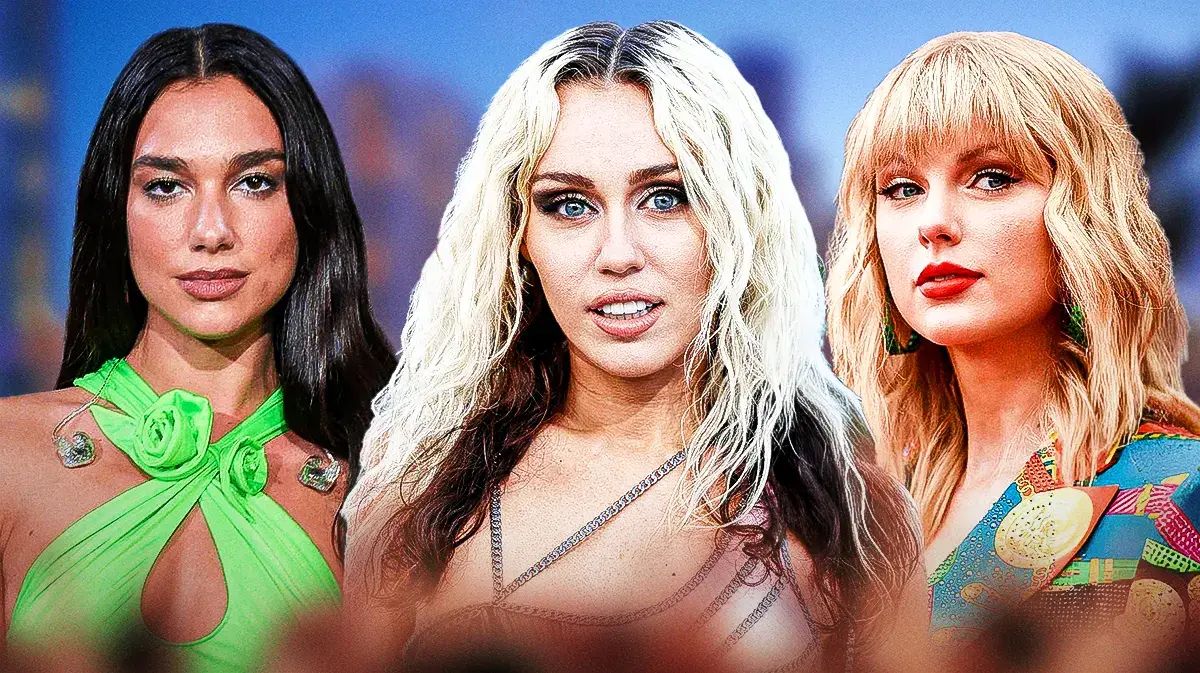 Dua Lipa, Miley Cyrus, and Taylor Swift.