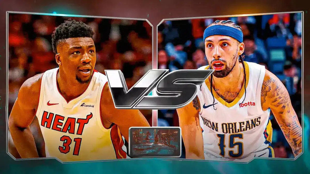 Heat’s Thomas Bryant and Pelicans Jose Alvarado in the Tekken 7 VS loading screen