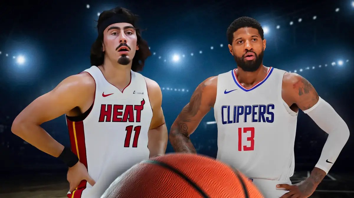 Heat Bam Adebayo teammate Jaime Jaquez Jr with Clippers Paul George