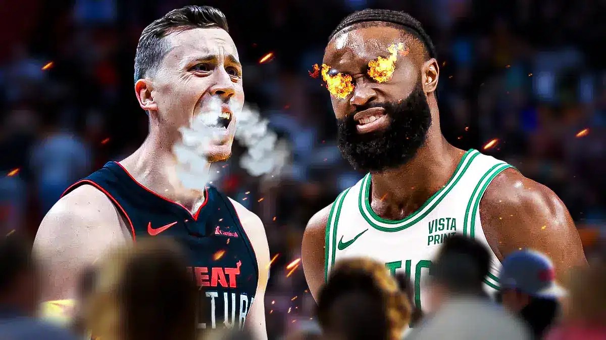 Heat Duncan Robinson and Celtics Jaylen Brown after Eddie House truth bomb