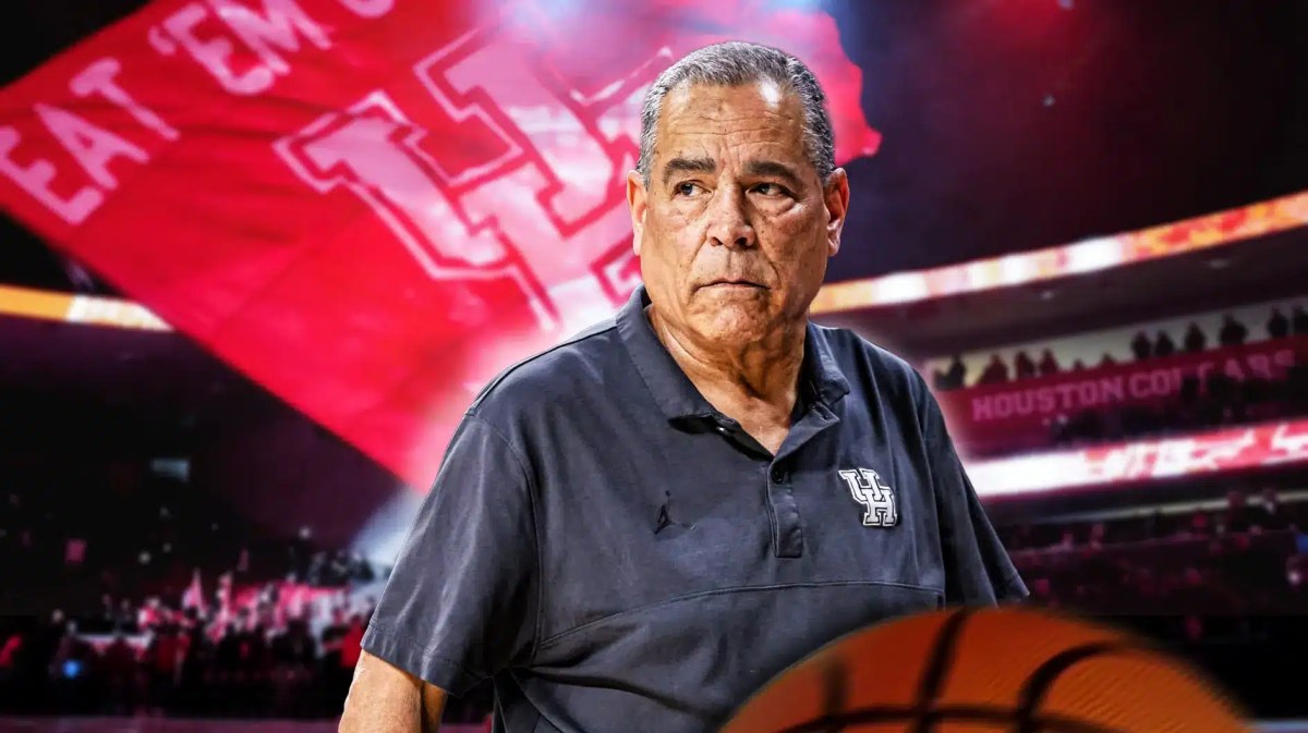 Houston basketball, Cougars, Ramon Walker, Ramon Walker injury, Kelvin Sampson, Kelvin Sampson with Houston basketball arena in the background