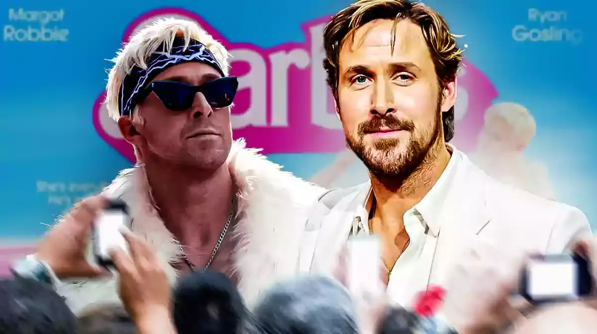 Ryan Gosling as Ken, Ryan Gosling photo, Barbie poster background