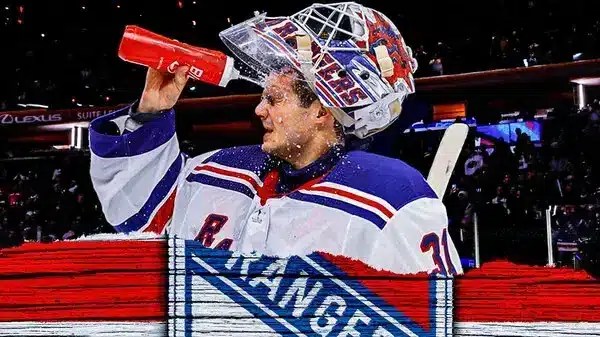 Rangers' Igor Shesterkin after shutting out the Flames.