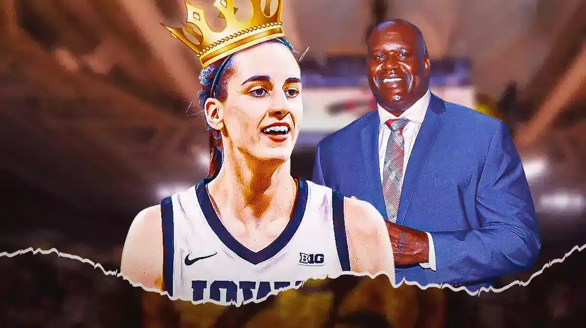 Iowa women's basketball star Caitlin Clark, Hall of Famer Shaquille O'Neal