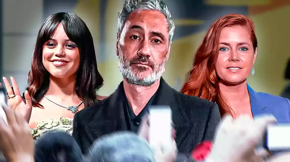 Jenna Ortega, Taika Waititi, and Amy Adams.