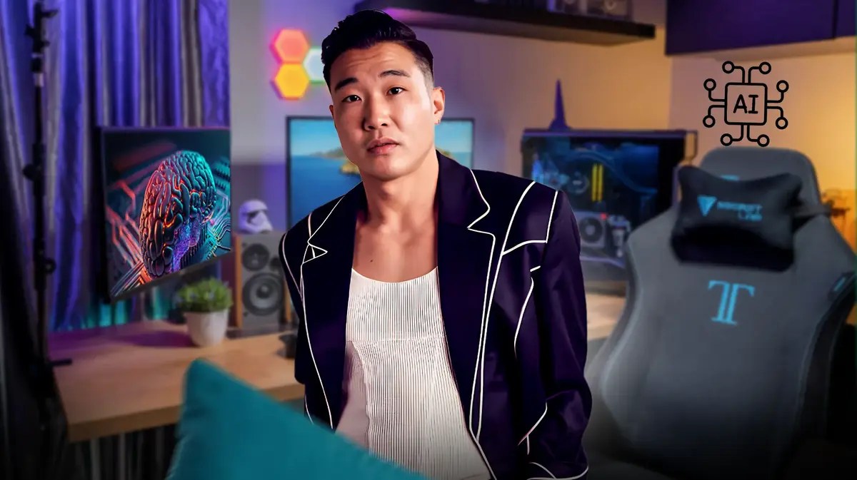Actor Joel Kim Booster with AI.