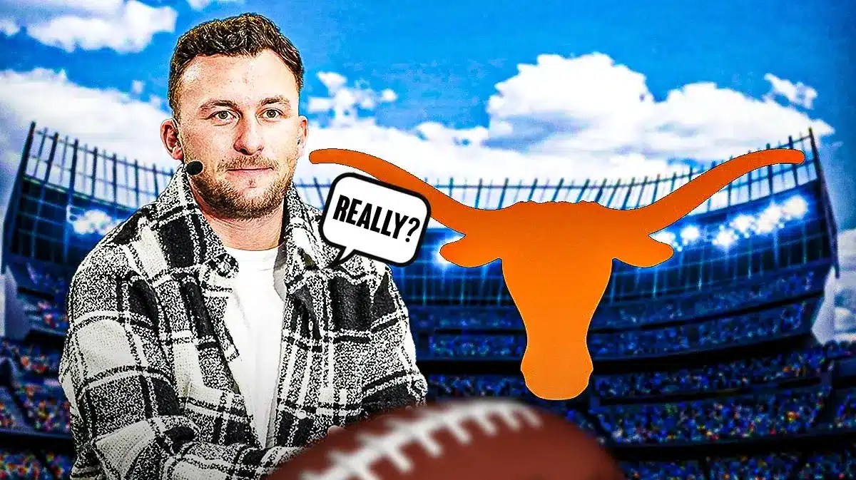 Johnny Manziel and the Texas Football logo