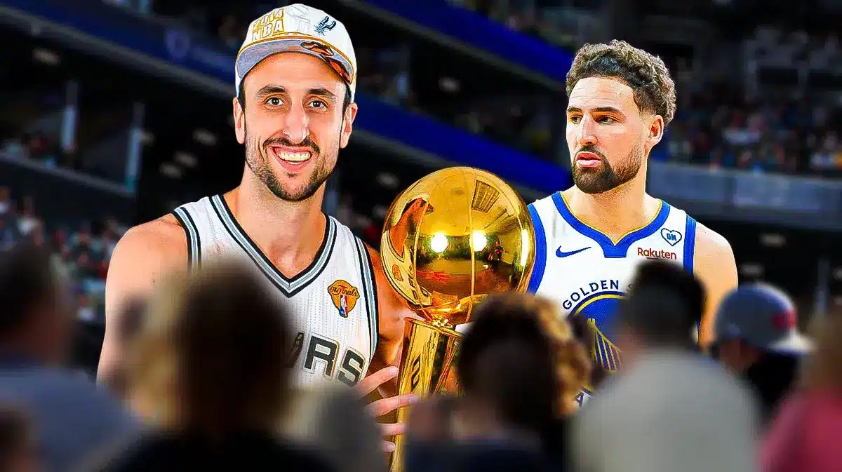 Spurs' Manu Ginobili and Warriors' Klay Thompson