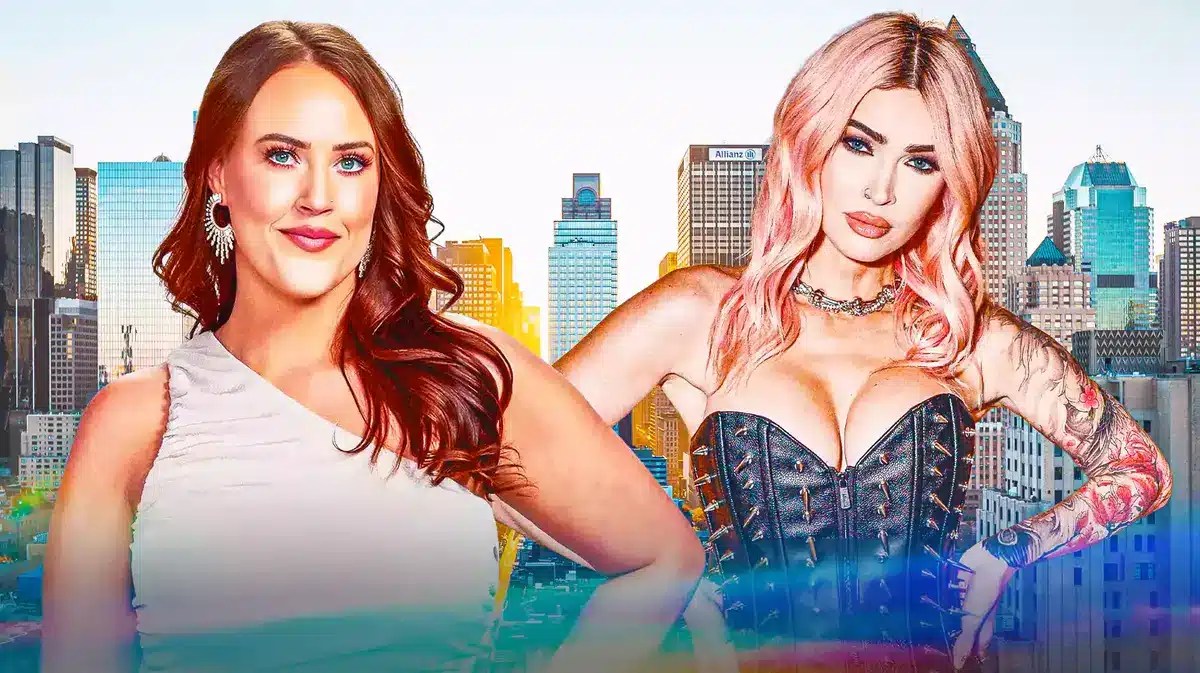 a split image of Chelsea Blackwell from Love Is Blind and Megan Fox
