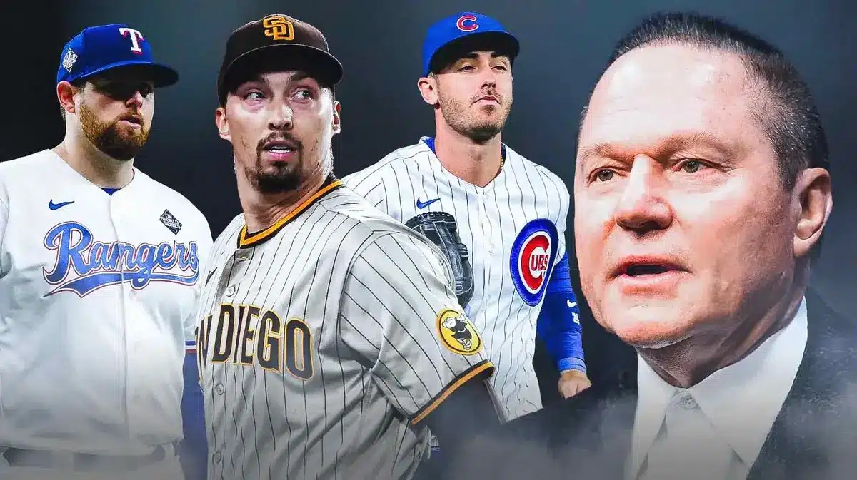 Jordan Montgomery, Blake Snell, Cody Bellinger and agent Scott Boras