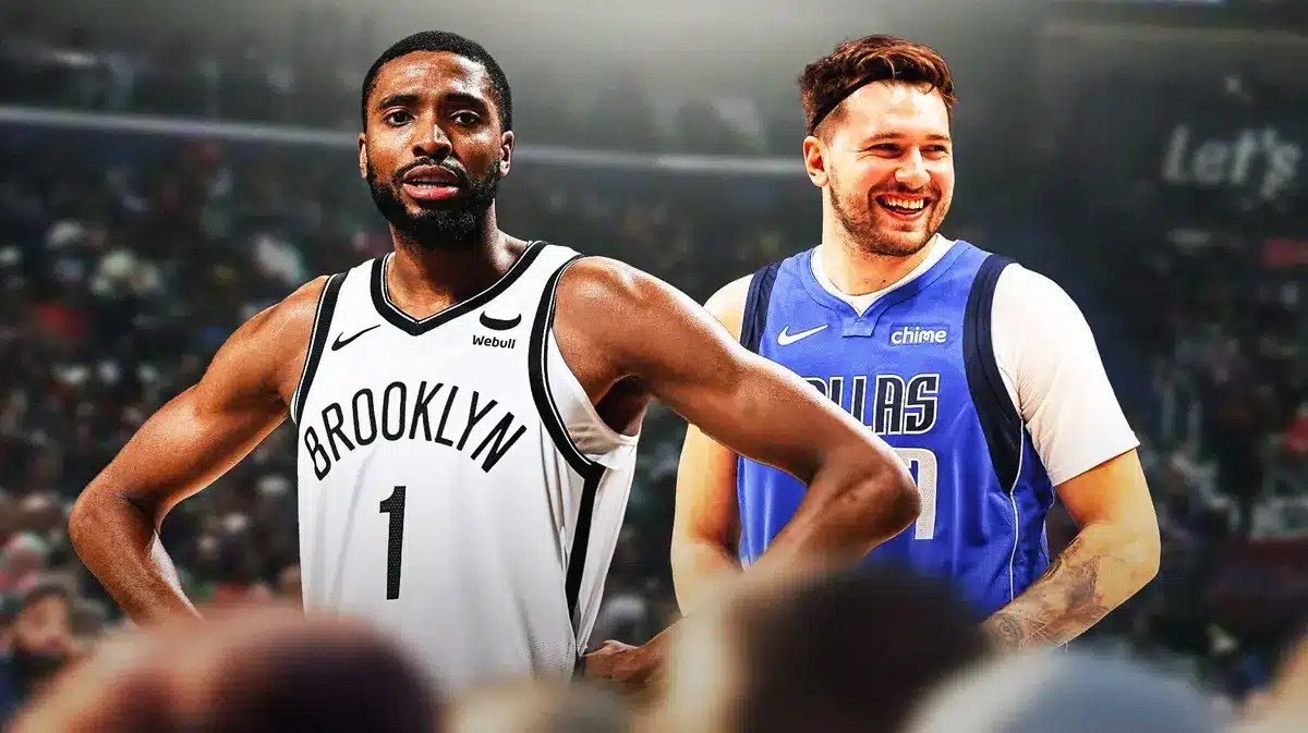 Nets' Mikal Bridges and Mavericks' Luka Doncic