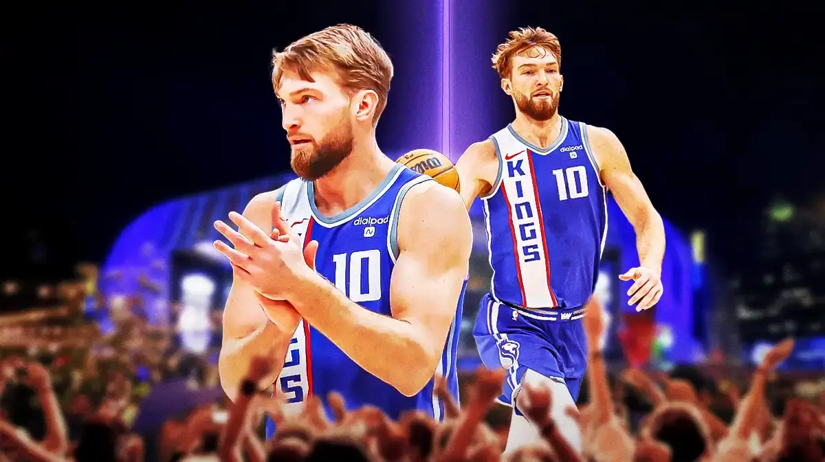 Domantas Sabonis with light the beam in the background