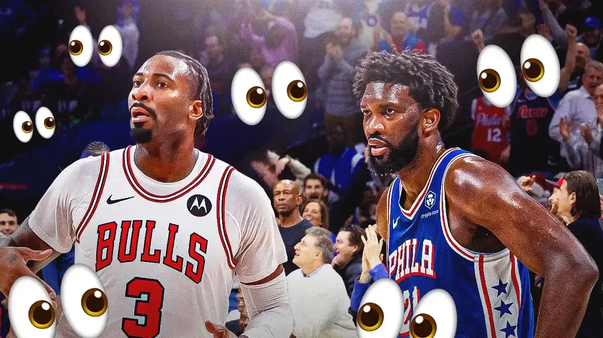 Andre Drummond, Joel Embiid. Eyeball emojis all around