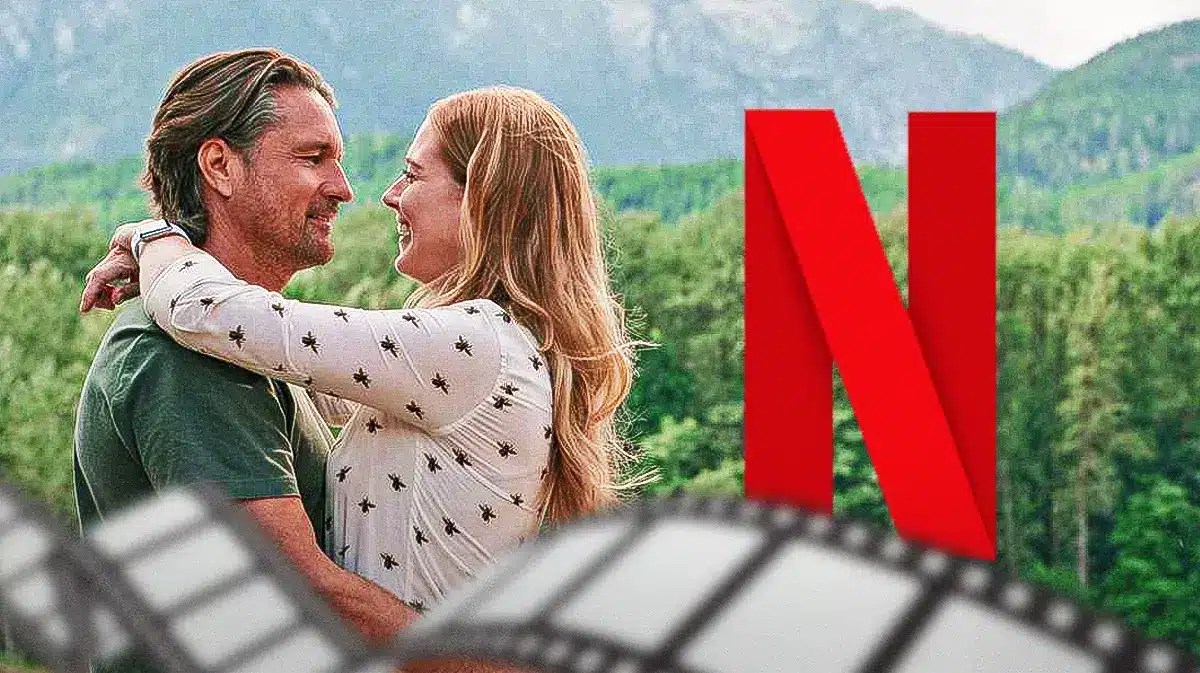 Netflix logo and pics from the show Virgin River