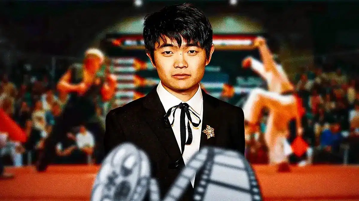 Ben Wang with a Karate Kid background.