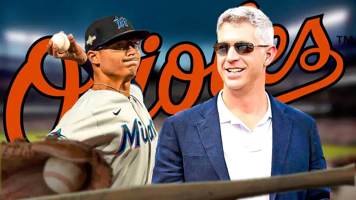 Marlins pitcher Jesús Luzardo, Orioles GM Mike Elias