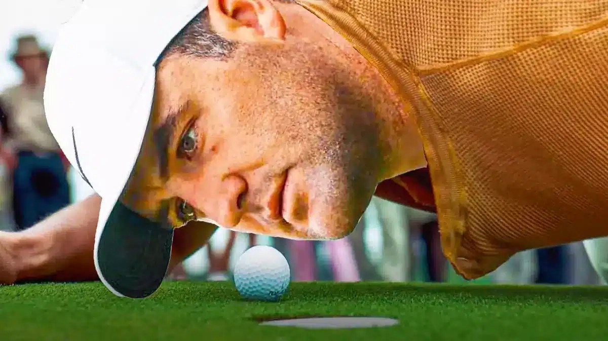 Masters champion Scottie Scheffler as Happy Gilmore here