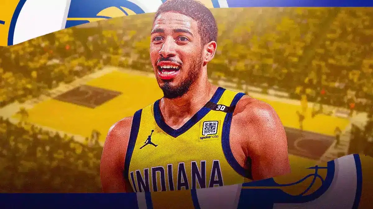 Pacers' Tyrese Haliburton reacting frustratingly after the losing to the Kings, Tyrese Haliburton reacts to injury return, Pascal Siakam in background