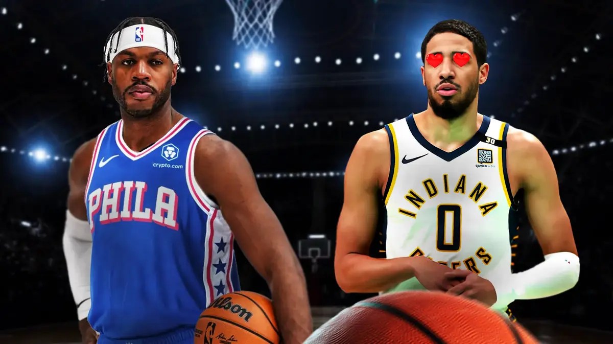 76ers' Buddy Hield and Pacers' Tyrese Haliburton