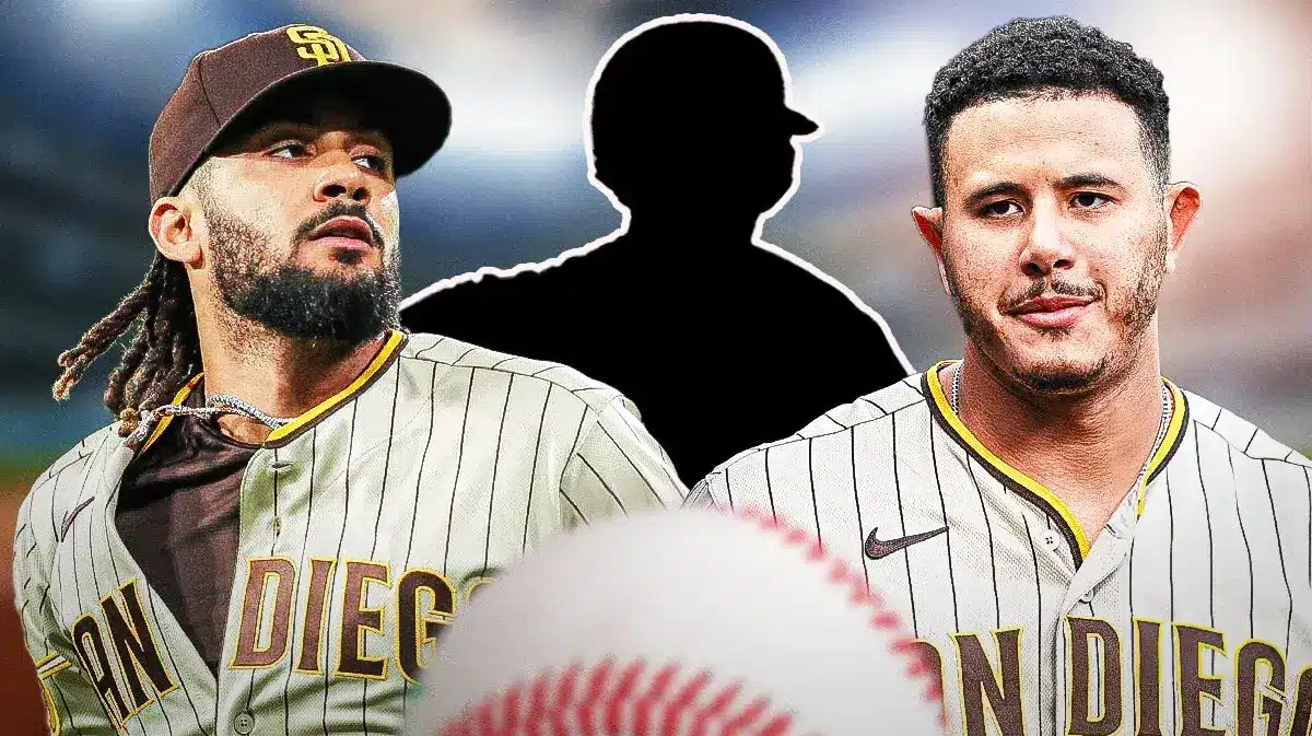 Fernando Tatis Jr., Manny Machado. Ethan Salas as a silhouette