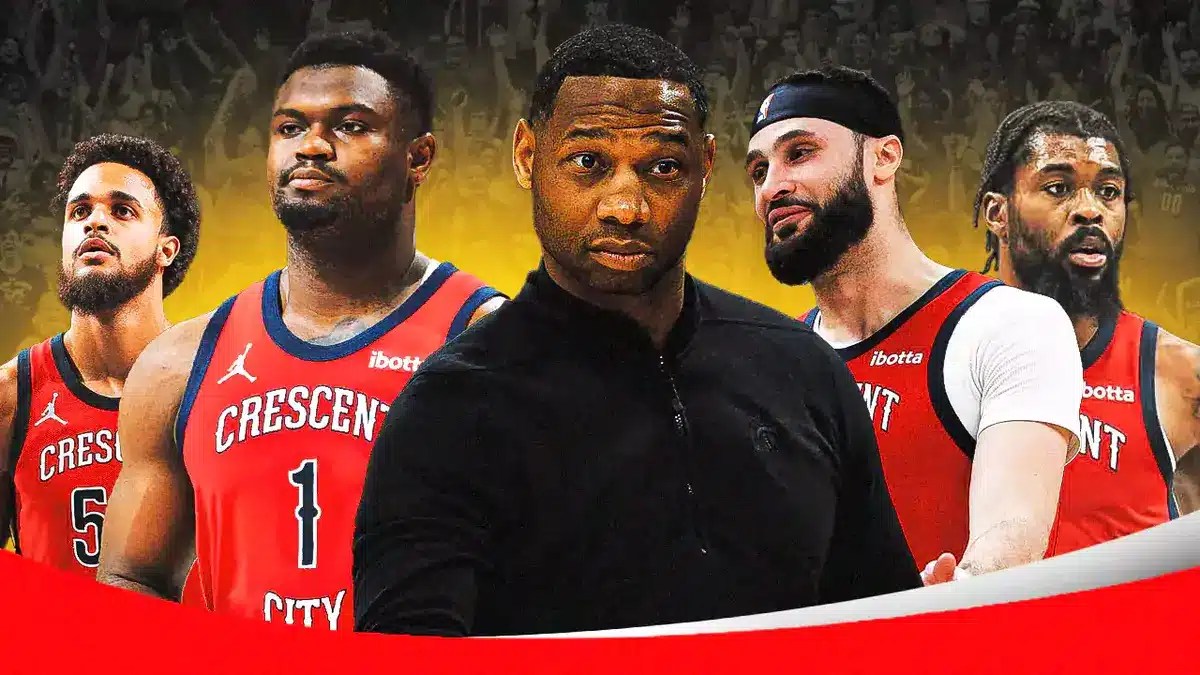 Pelicans' Willie Green with Jeremiah Robinson-Earl, Zion Williamson, Larry Nance Jr. and Naji Marshall