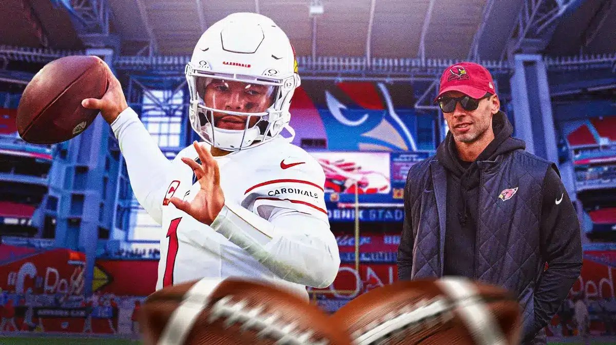 Cardinals Kyler Murray and Jonathan Gannon at State Farm Stadium