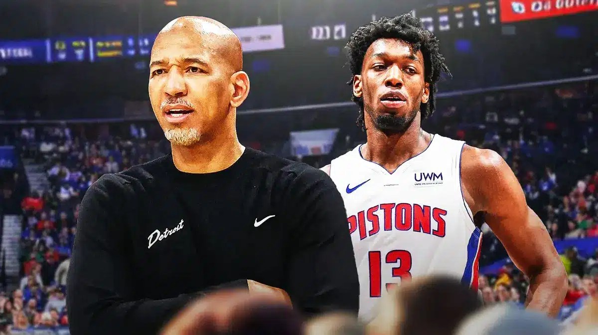 Pistons head coach Monty Williams, James Wiseman