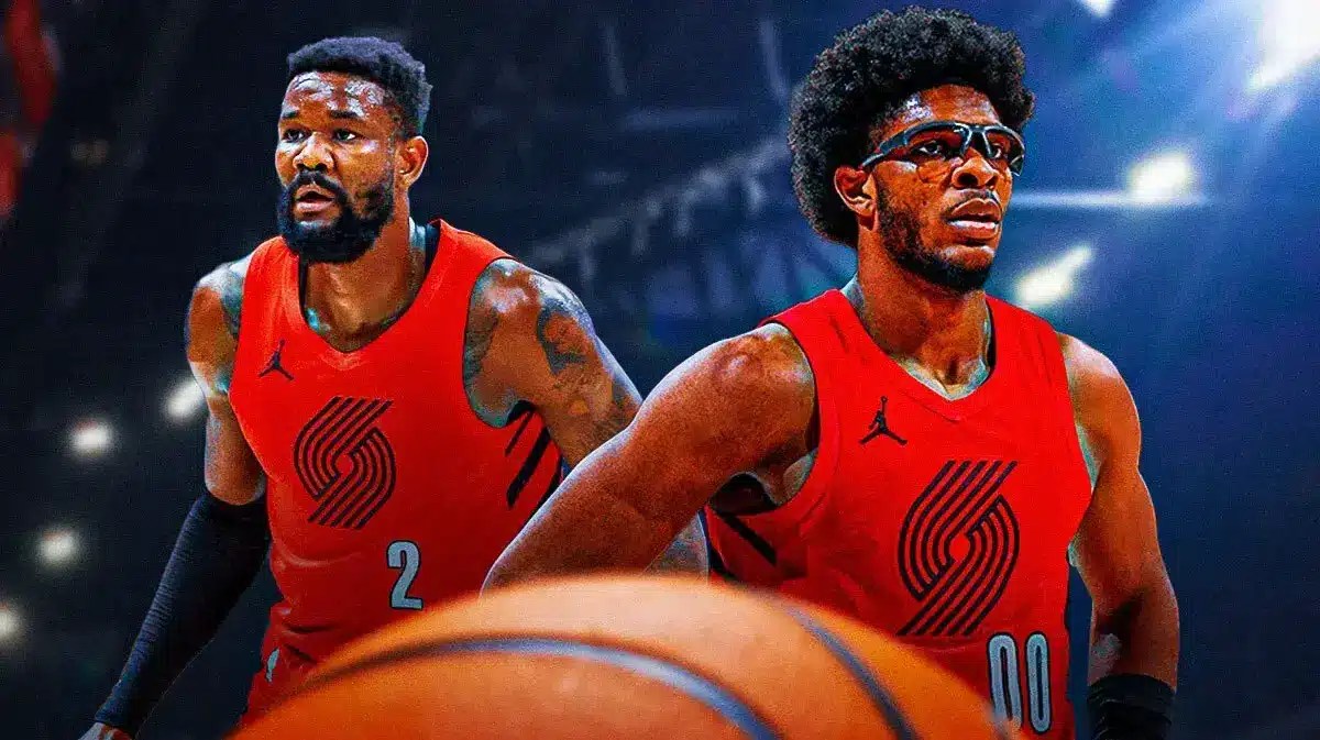 Blazers Deandre Ayton and Scoot Henderson