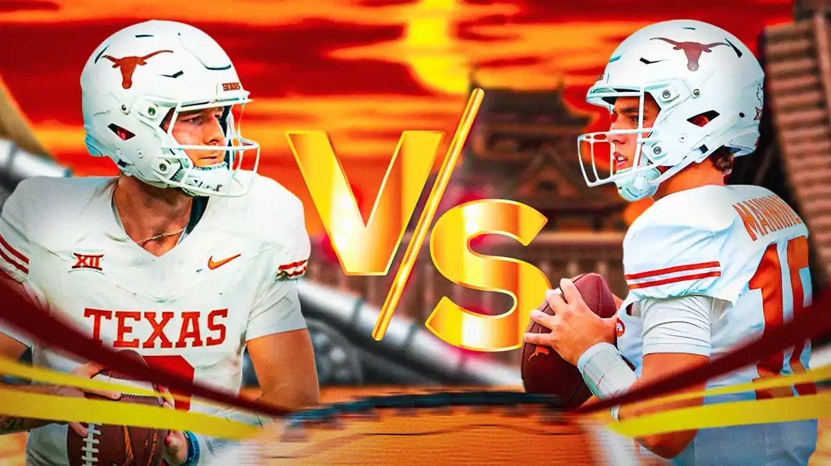 A pair of Texas Longhorns quarterbacks, Quinn Ewers and Arch Manning