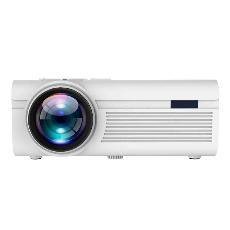 RCA 480P LCD Home Theater Projector on a white background.