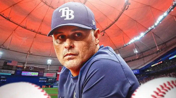 Kevin Cash, Tropicana Field in background