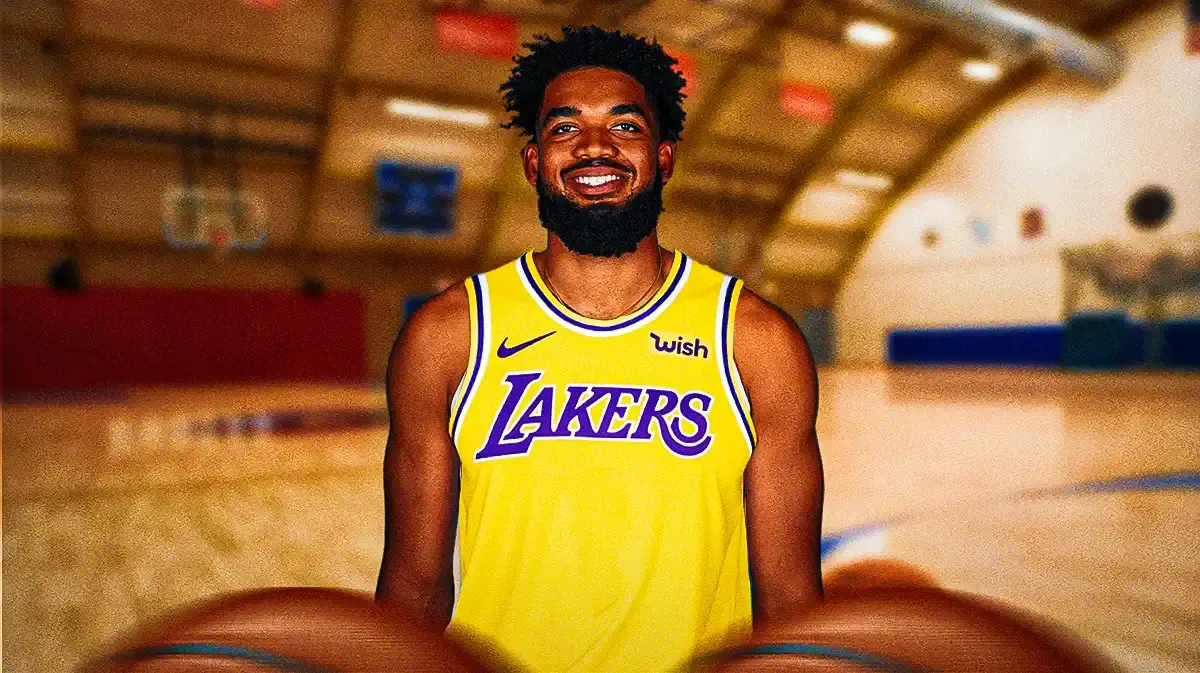 Karl-Anthony Towns in Lakers jersey