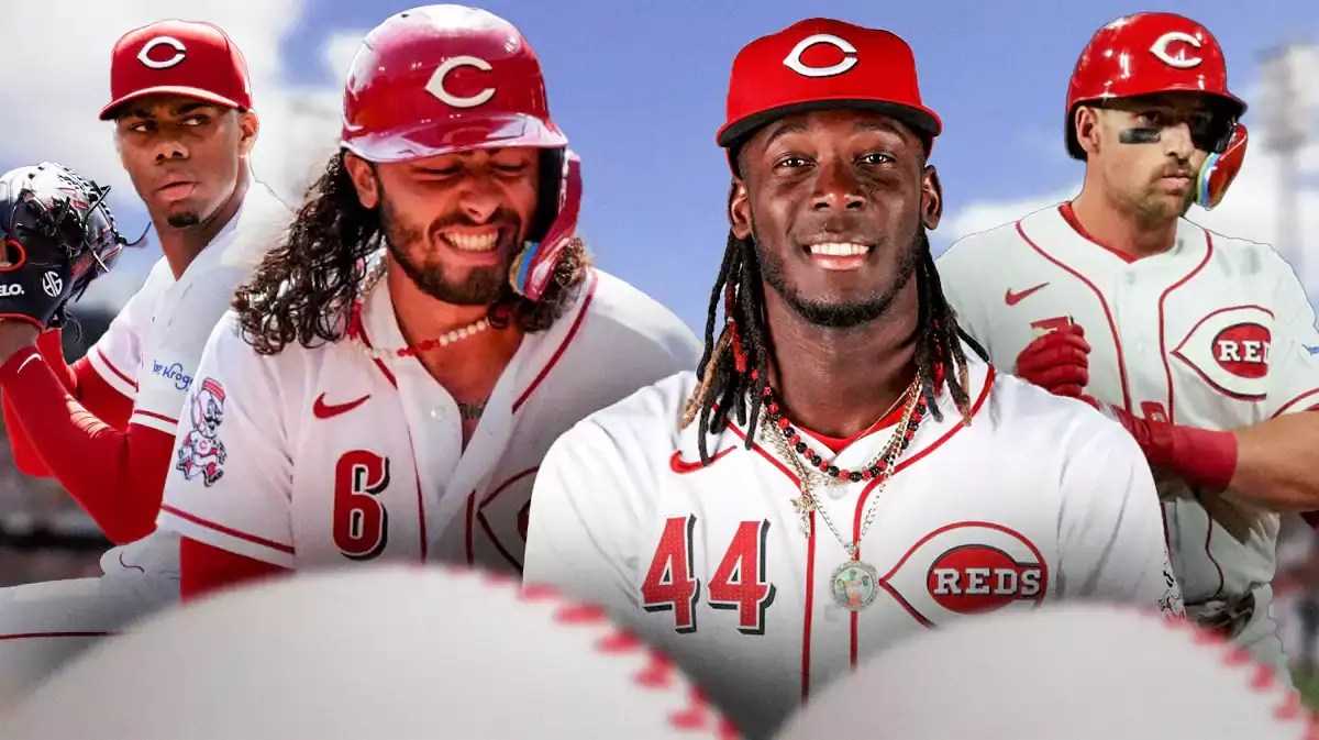 Reds' Elly De La Cruz, Jonathan India, Hunter Greene and Spencer Steer
