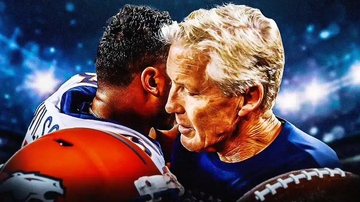 Former Seattle Seahawks head coach Pete Carroll and quarterback Russell Wilson