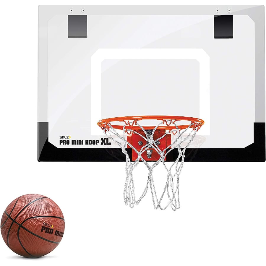 SKLZ Pro Mini Basketball Hoop on a white background.