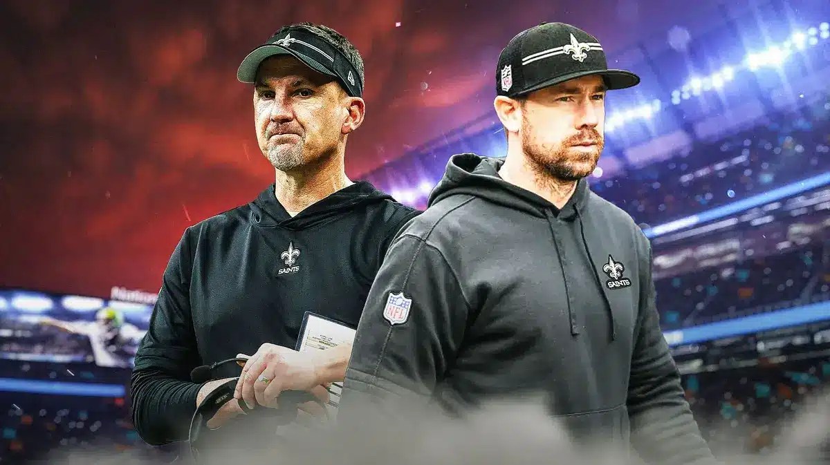 Saints coach Dennis Allen and OC Klint Kubiak